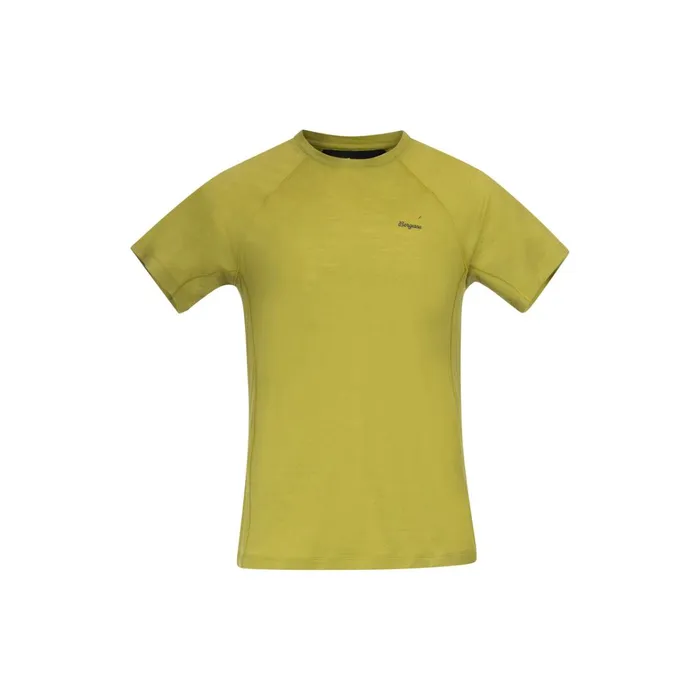 Bergans Of Norway TShirts Y Lightline Merino Tee Golden Lime Green 8211 Men