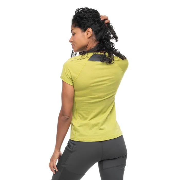 Bergans Of Norway TShirts Y Lightline Merino Tee Golden Lime Green 8211 Women