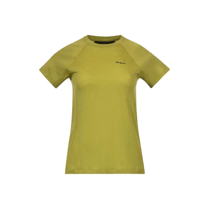 Bergans Of Norway TShirts Y Lightline Merino Tee Golden Lime Green 8211 Women