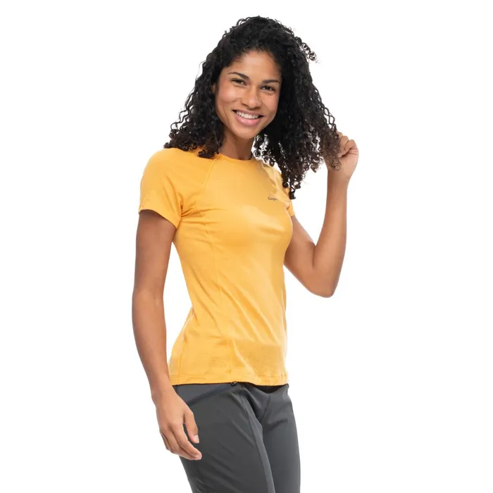 Bergans Of Norway TShirts Y Lightline Merino Tee Mango Yellow 8211 Women