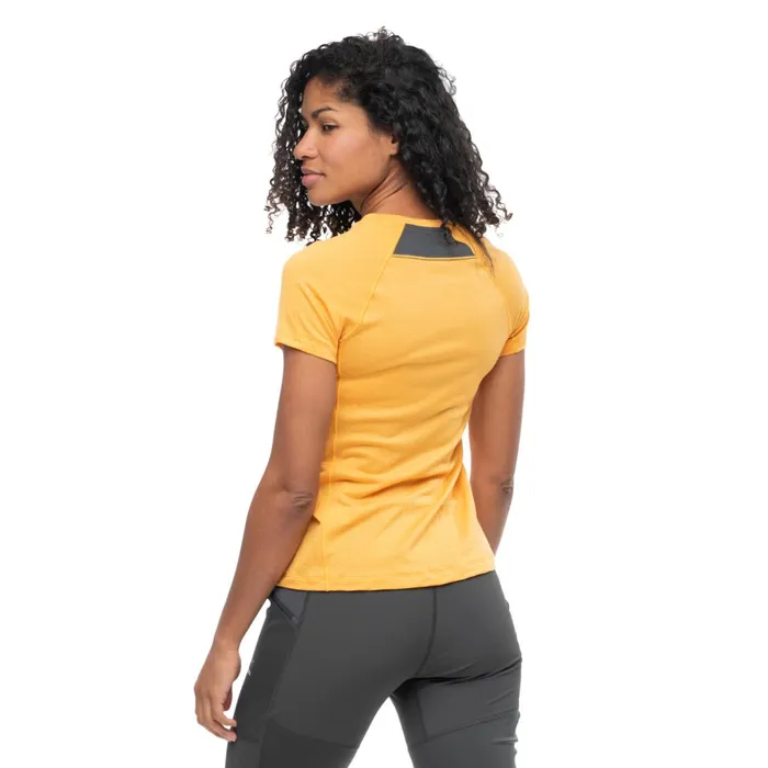 Bergans Of Norway TShirts Y Lightline Merino Tee Mango Yellow 8211 Women