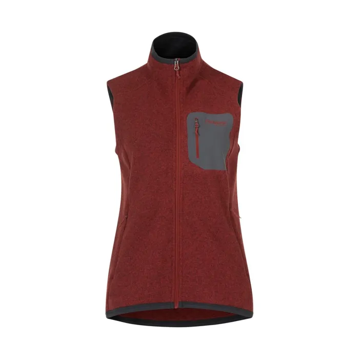 Bergans Of Norway Vests Kamphaug Knitted Vest Chianti Red 8211 Women