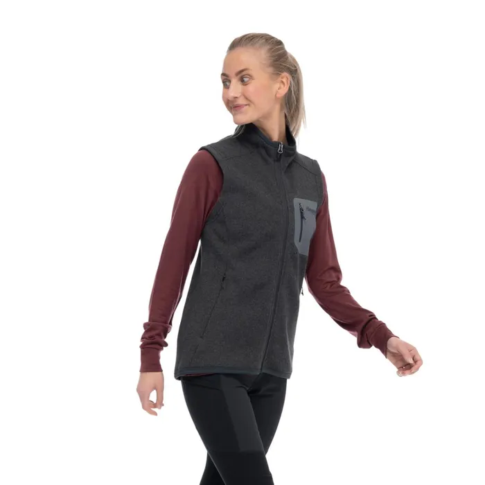 Bergans Of Norway Vests Kamphaug Knitted Vest Dark Shadow Grey 8211 Women