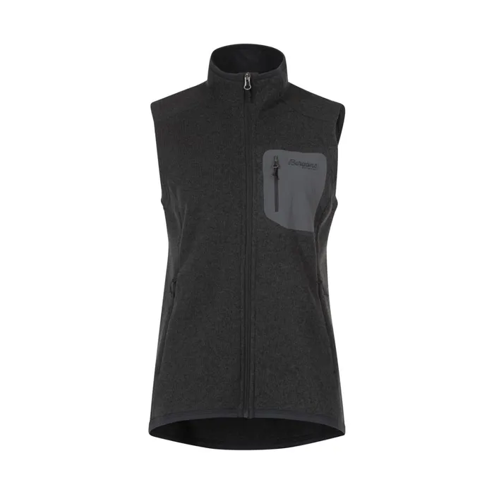 Bergans Of Norway Vests Kamphaug Knitted Vest Dark Shadow Grey 8211 Women