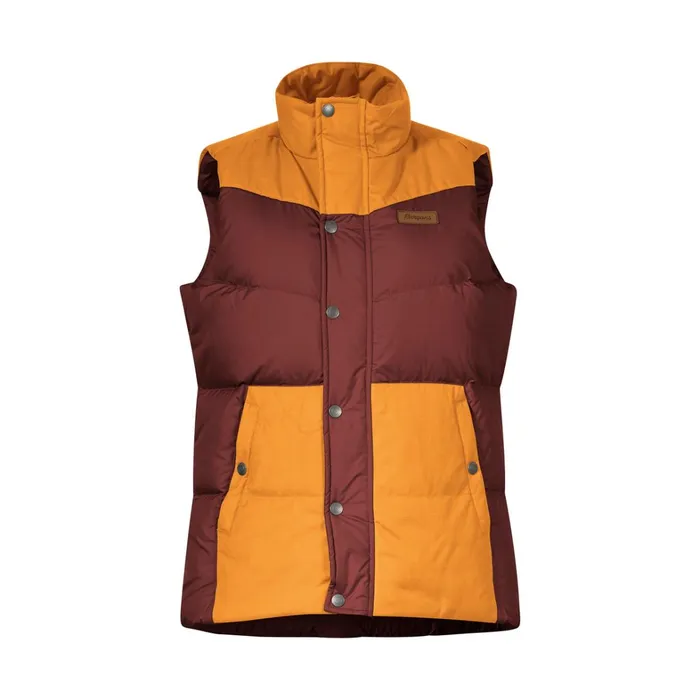 Bergans Of Norway Vests Nordmarka Outdoor Down Vest Amarone Red Golden Field 8211 Women