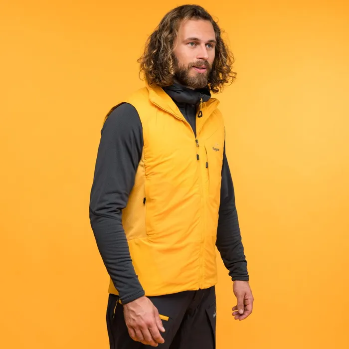 Bergans Of Norway Vests Y Mountainline Light Insulated Air Vest Mango Yellow 8211 Men