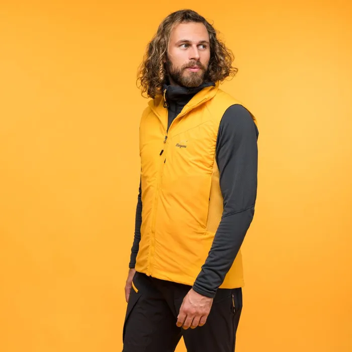 Bergans Of Norway Vests Y Mountainline Light Insulated Air Vest Mango Yellow 8211 Men