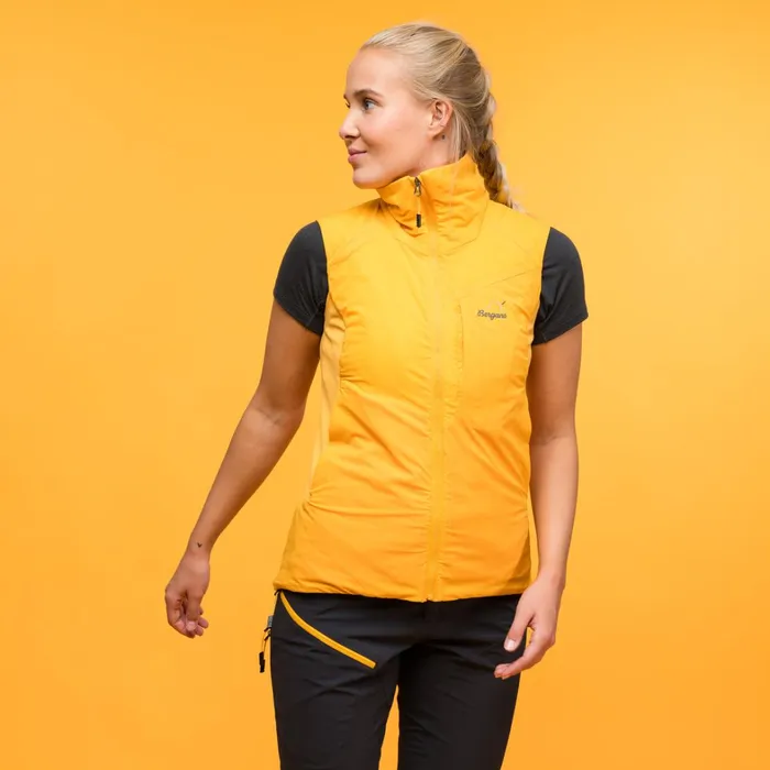 Bergans Of Norway Vests Y Mountainline Light Insulated Air Vest Mango Yellow 8211 Women