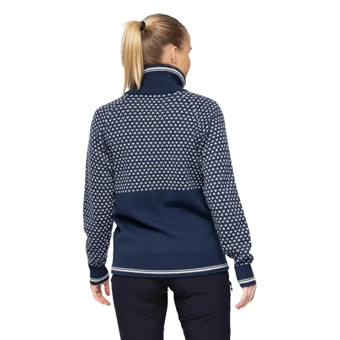 Bergans Of Norway Wool Alvdal Wool W Half Zip Navy Vanilla White 8211 Women