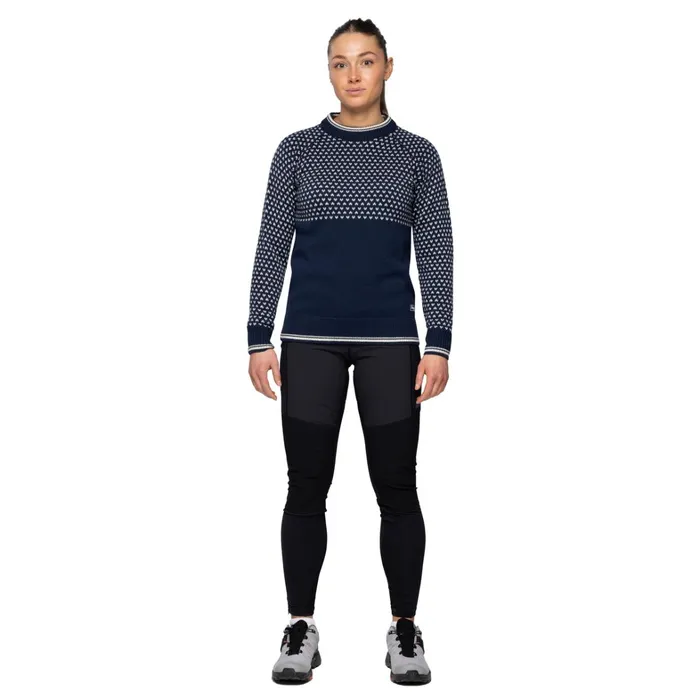 Bergans Of Norway Wool Alvdal Wool W Jumper Navy Vanilla White 8211 Women