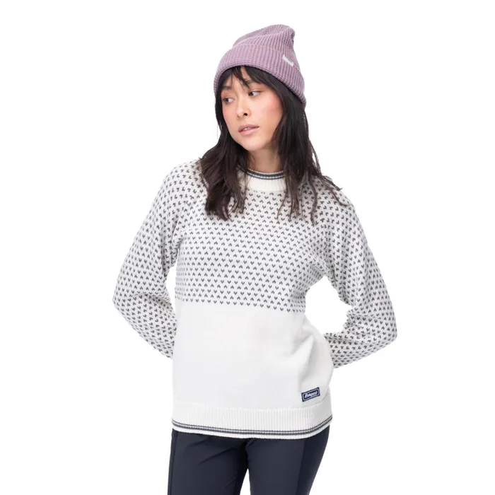 Bergans Of Norway Wool Alvdal Wool W Jumper Vanilla White Solid Dark Grey 8211 Women