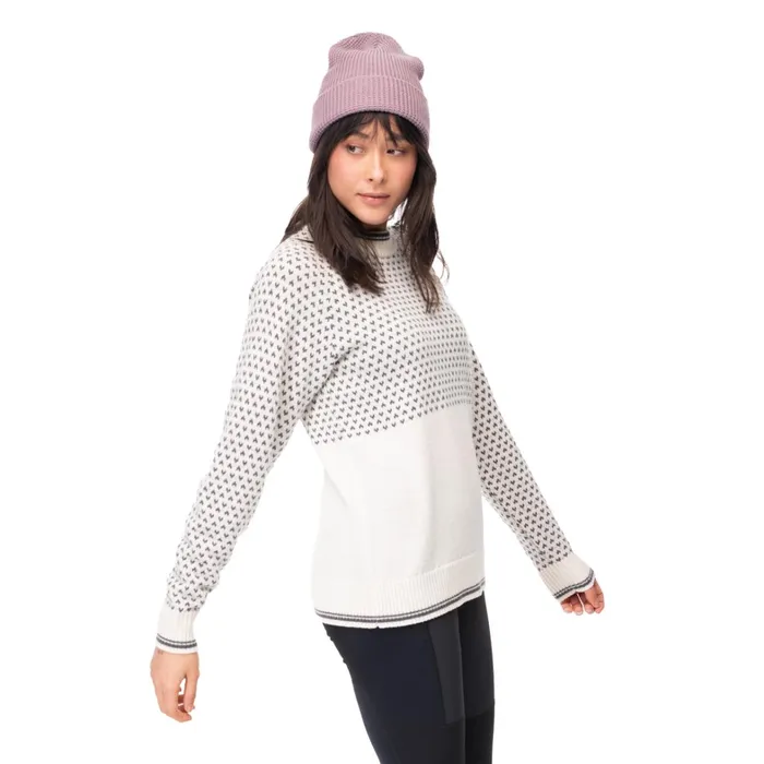 Bergans Of Norway Wool Alvdal Wool W Jumper Vanilla White Solid Dark Grey 8211 Women