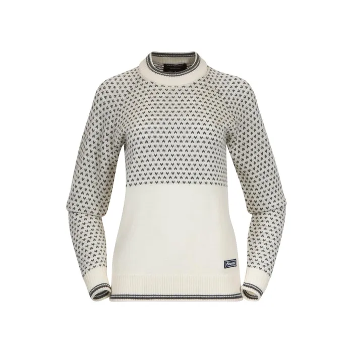 Bergans Of Norway Wool Alvdal Wool W Jumper Vanilla White Solid Dark Grey 8211 Women
