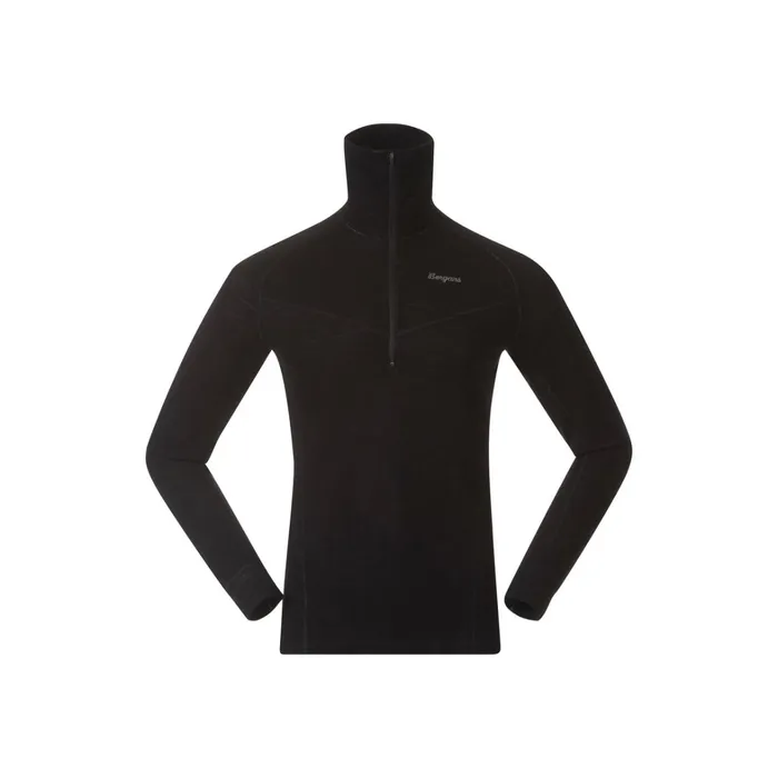 Bergans Of Norway Wool Longsleeved Shirts InnerDual Merino Half Zip Black 8211 Men Bergans Of Norway Wool Longsleeved Shirts InnerDual Merino Half Zip Black 8211 Men