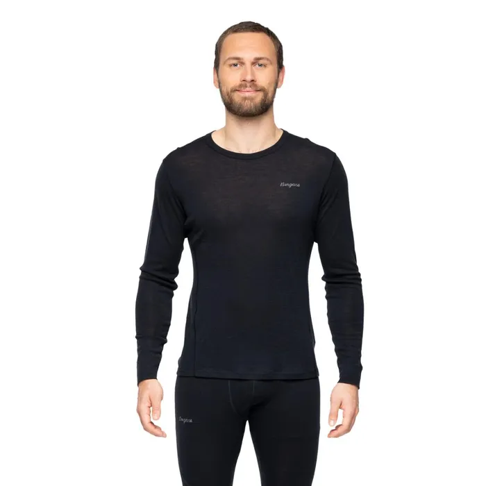 Bergans Of Norway Wool Longsleeved Shirts InnerDual Merino Long Sleeve Black 8211 Men Bergans Of Norway Wool Longsleeved Shirts InnerDual Merino Long Sleeve Black 8211 Men