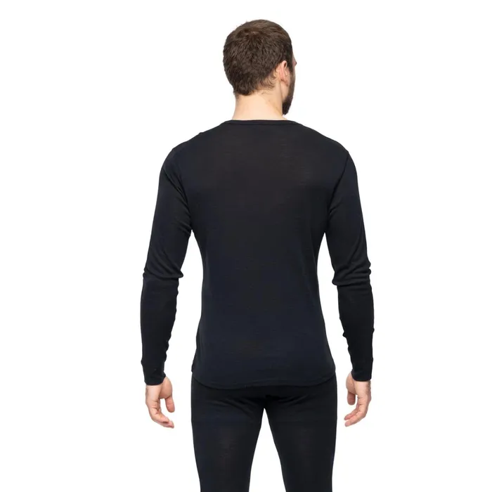 Bergans Of Norway Wool Longsleeved Shirts InnerDual Merino Long Sleeve Black 8211 Men