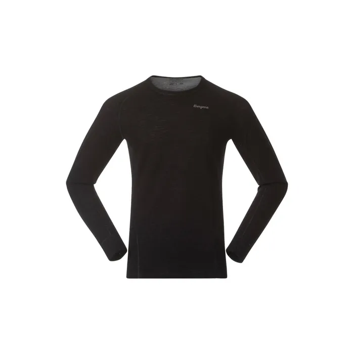 Bergans Of Norway Wool Longsleeved Shirts InnerDual Merino Long Sleeve Black 8211 Men