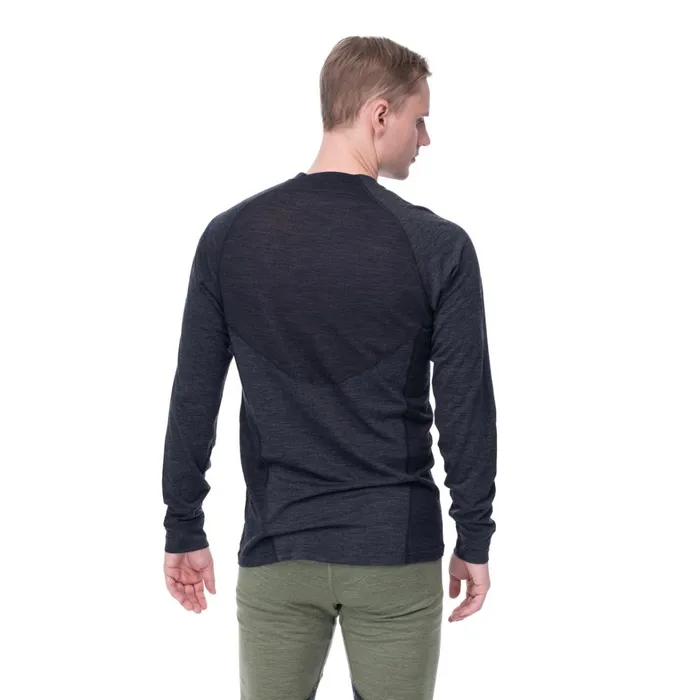 Bergans Of Norway Wool Longsleeved Shirts InnerLight Long Sleeve Solid Charcoal 8211 Men