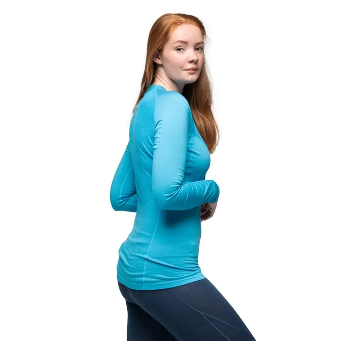 Bergans Of Norway Wool Longsleeved Shirts InnerLight W Long Sleeve Aqua Lagoon 8211 Women