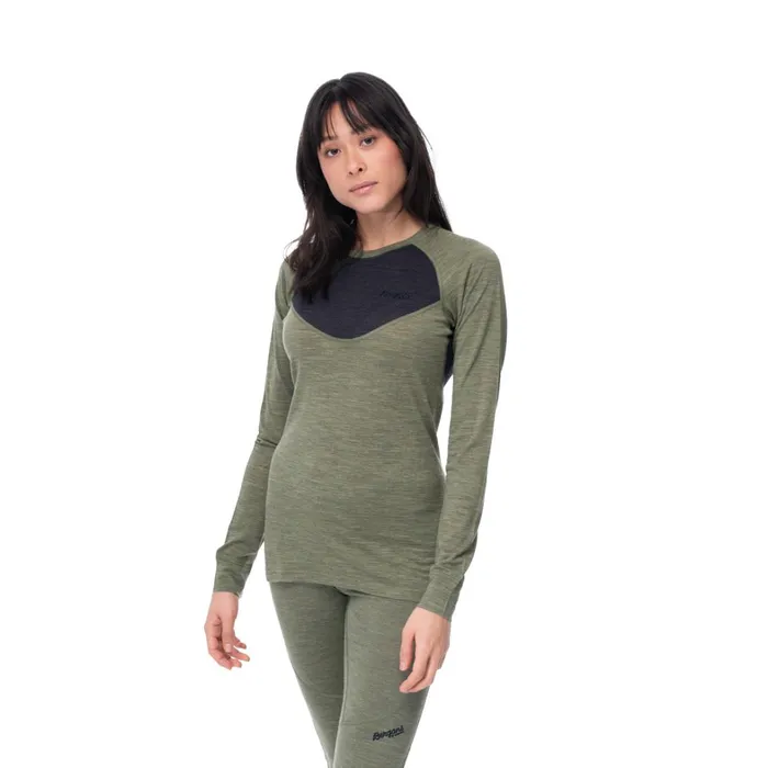 Bergans Of Norway Wool Longsleeved Shirts InnerLight W Long Sleeve Olive Green 8211 Women Bergans Of Norway Wool Longsleeved Shirts InnerLight W Long Sleeve Olive Green 8211 Women