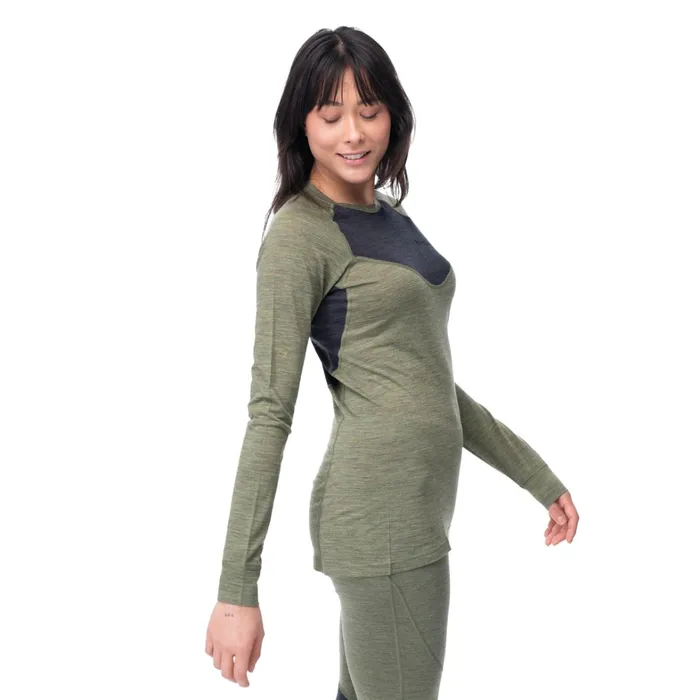 Bergans Of Norway Wool Longsleeved Shirts InnerLight W Long Sleeve Olive Green 8211 Women