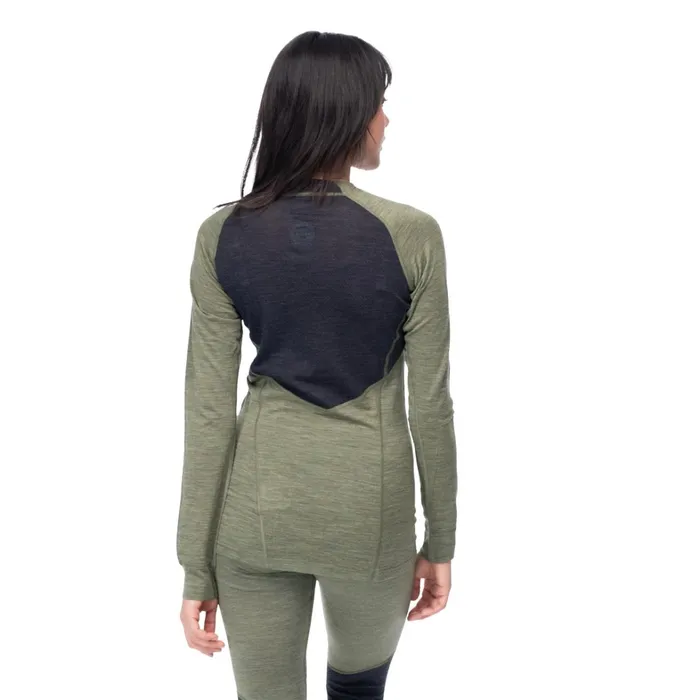 Bergans Of Norway Wool Longsleeved Shirts InnerLight W Long Sleeve Olive Green 8211 Women