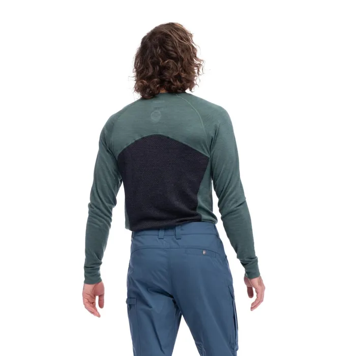 Bergans Of Norway Wool Longsleeved Shirts InnerPure Long Sleeve Dark Jade Green 8211 Men