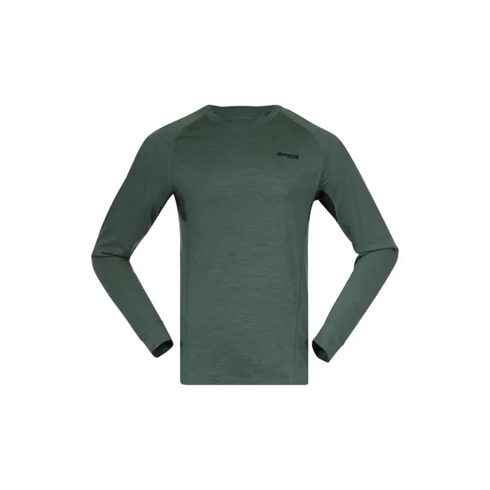 Bergans Of Norway Wool Longsleeved Shirts InnerPure Long Sleeve Dark Jade Green 8211 Men