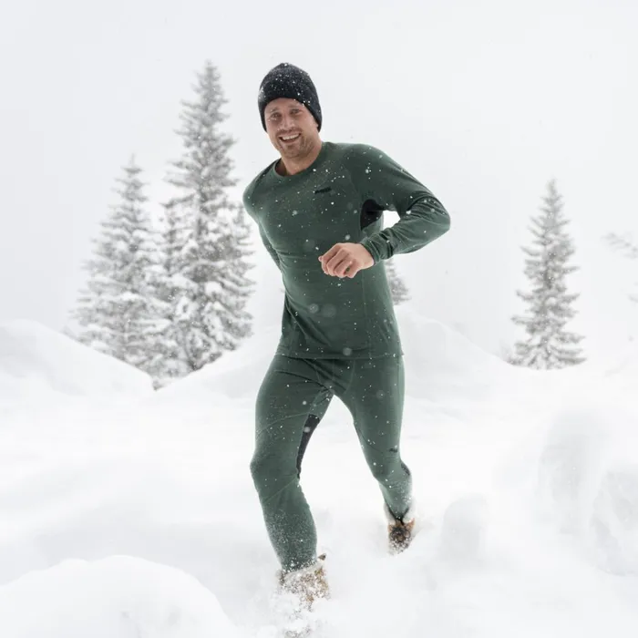 Bergans Of Norway Wool Longsleeved Shirts InnerPure Long Sleeve Dark Jade Green 8211 Men