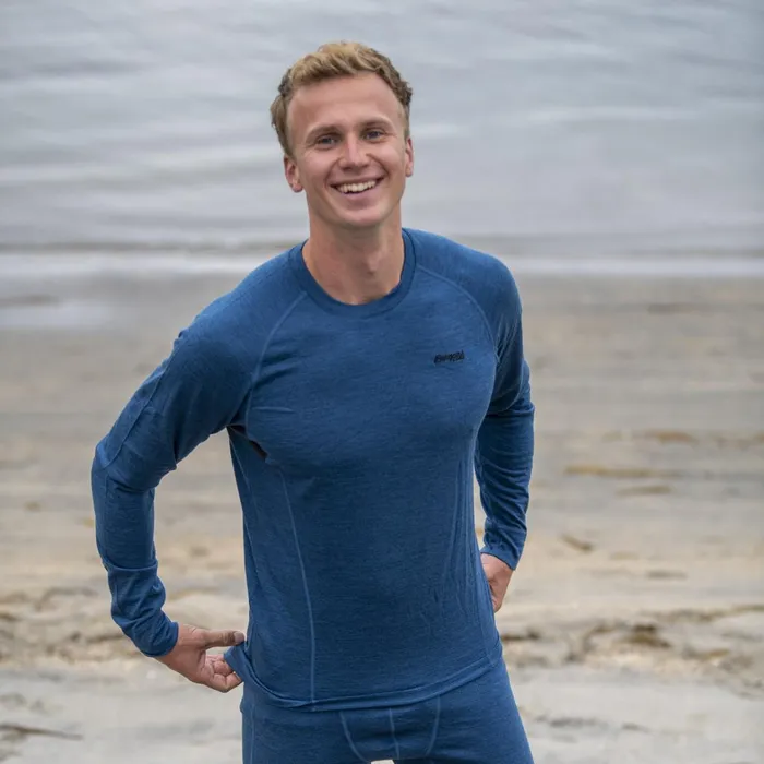 Bergans Of Norway Wool Longsleeved Shirts InnerPure Long Sleeve Orion Blue Solid Charcoal 8211 Men