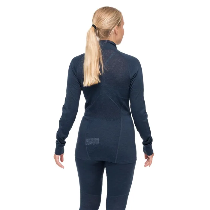Bergans Of Norway Wool Longsleeved Shirts InnerPure Merino Half Zip Navy Blue 8211 Women