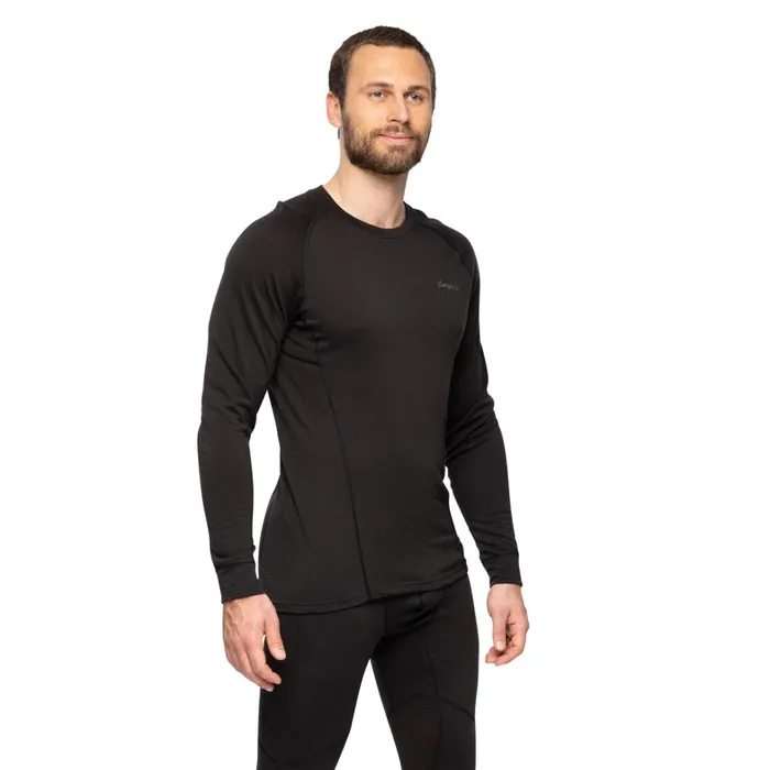 Bergans Of Norway Wool Longsleeved Shirts InnerPure Merino Long Sleeve Black 8211 Men