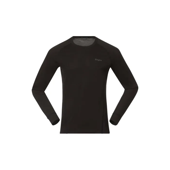 Bergans Of Norway Wool Longsleeved Shirts InnerPure Merino Long Sleeve Black 8211 Men