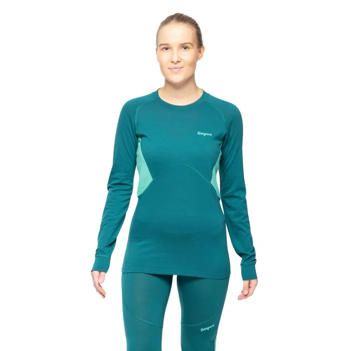 Bergans Of Norway Wool Longsleeved Shirts InnerPure Merino Long Sleeve Malachite Green Light Malachite Green 8211 Women Bergans Of Norway Wool Longsleeved Shirts InnerPure Merino Long Sleeve Malachite Green Light Malachite Green 8211 Women