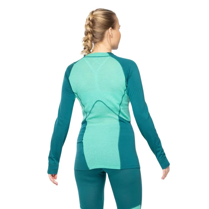 Bergans Of Norway Wool Longsleeved Shirts InnerPure Merino Long Sleeve Malachite Green Light Malachite Green 8211 Women