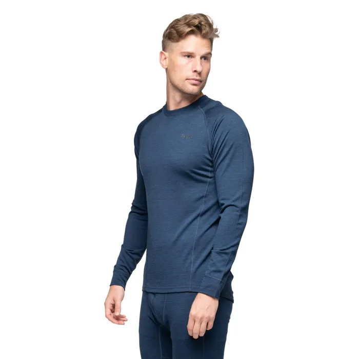 Bergans Of Norway Wool Longsleeved Shirts InnerPure Merino Long Sleeve Navy Blue 8211 Men