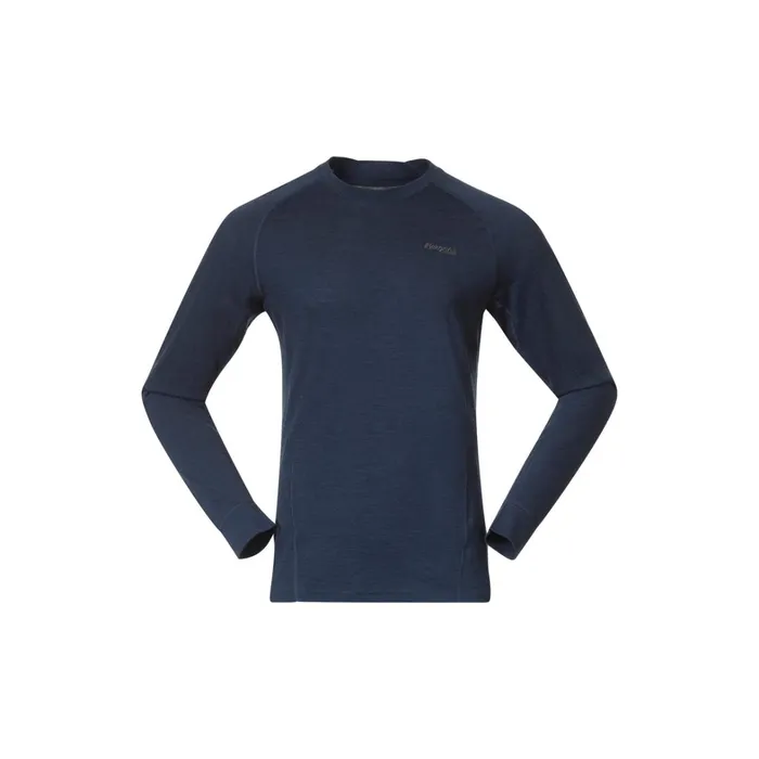 Bergans Of Norway Wool Longsleeved Shirts InnerPure Merino Long Sleeve Navy Blue 8211 Men