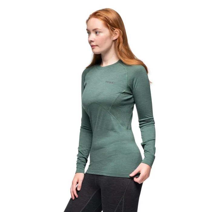Bergans Of Norway Wool Longsleeved Shirts InnerPure W Long Sleeve Dark Jade Green 8211 Women Bergans Of Norway Wool Longsleeved Shirts InnerPure W Long Sleeve Dark Jade Green 8211 Women