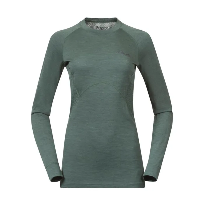 Bergans Of Norway Wool Longsleeved Shirts InnerPure W Long Sleeve Dark Jade Green 8211 Women