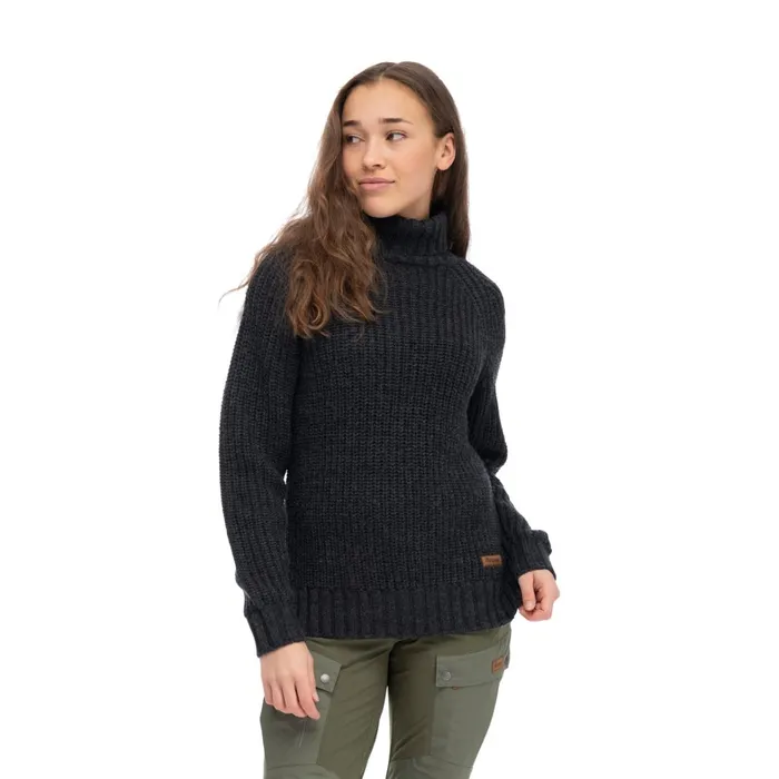 Bergans Of Norway Wool Nordmarka Merino High Neck Jumper Dark Shadow Grey 8211 Women