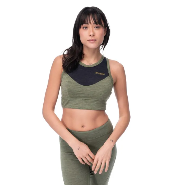 Bergans Of Norway Wool TShirts And Tops InnerLight W Top Olive Green Solid Charcoal 8211 Women Bergans Of Norway Wool TShirts And Tops InnerLight W Top Olive Green Solid Charcoal 8211 Women