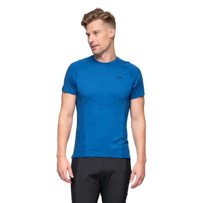 Bergans Of Norway Wool TShirts InnerLight Tee Dusty Space Blue 8211 Men