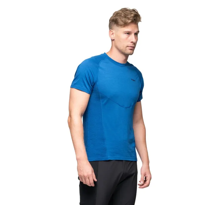 Bergans Of Norway Wool TShirts InnerLight Tee Dusty Space Blue 8211 Men