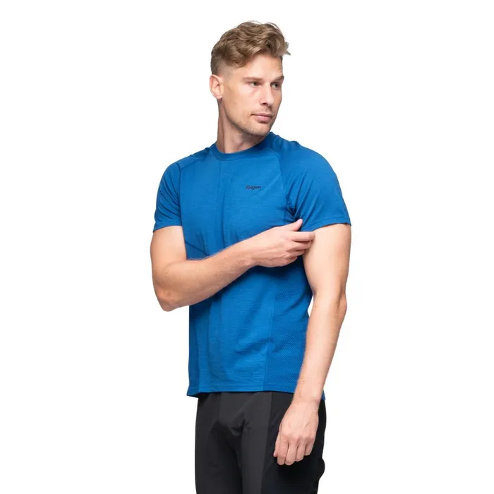 Bergans Of Norway Wool TShirts InnerLight Tee Dusty Space Blue 8211 Men