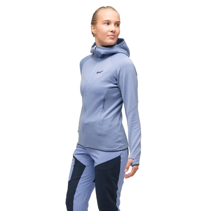 Bergans Of Norway Wool Tind Merino Hood Jacket Blueberry Milk 8211 Women
