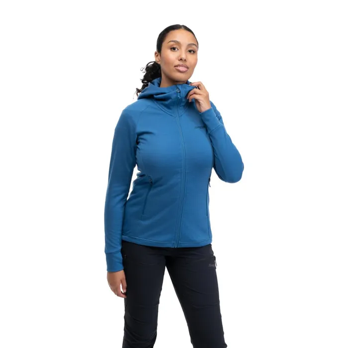Bergans Of Norway Wool Ulstein Wool Hood W Jacket North Sea Blue 8211 Women