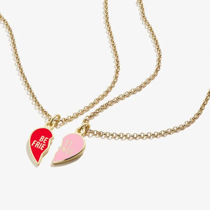 Best Friend Necklaces Pink Red Set Of 2 Shiny Gold Women Alex And Ani Jewelry Sets Best Friend Necklaces Pink Red Set Of 2 Shiny Gold Women Alex And Ani Jewelry Sets