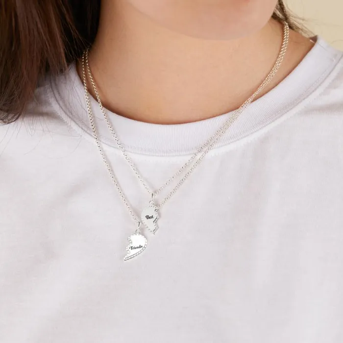 Best Friends Charm Necklace Set Of 2 Silver Women Alex And Ani Love Best Friends Charm Necklace Set Of 2 Silver Women Alex And Ani Love