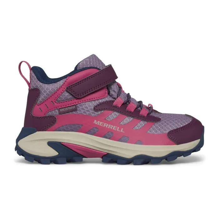 Big Moab Speed Mid 2 AC Waterproof Berry Kids Merrell Boots