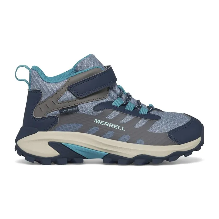 Big Moab Speed Mid 2 AC Waterproof Stoneblueturquoise Kids Merrell Boots